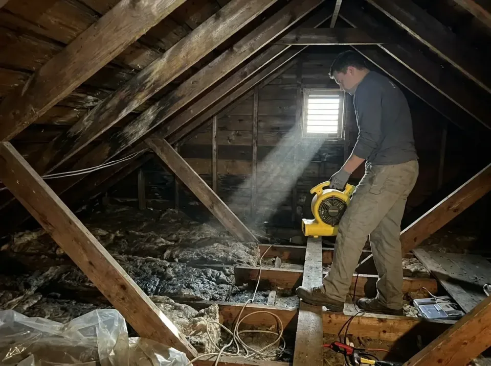 attic-water-damage-drying-proc-007 — frequently asked questions, Emergency Water Extraction & 24/7 Flood Response in Big Pin…